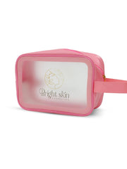 Pink clear bright skin cosmetics bag