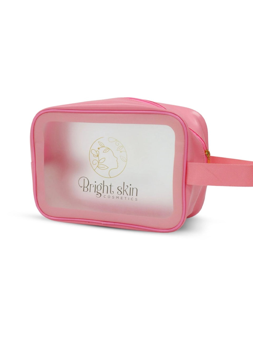 Trousse de toilette rose transparente lumineuse