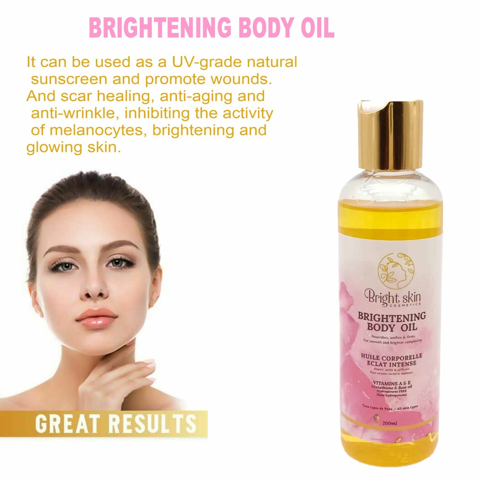 Brightening body oil