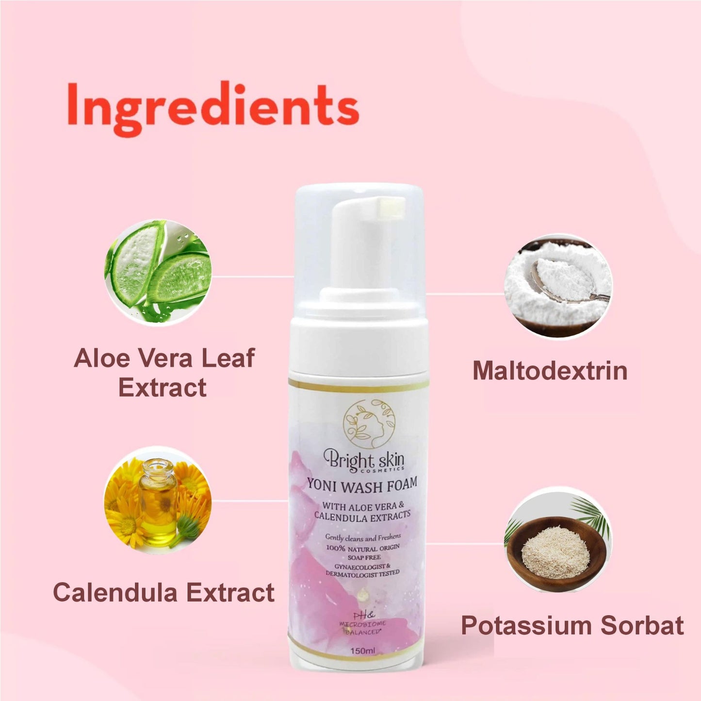 Bright skin yoni wash