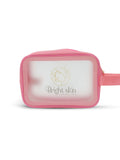 Trousse de toilette rose transparente lumineuse