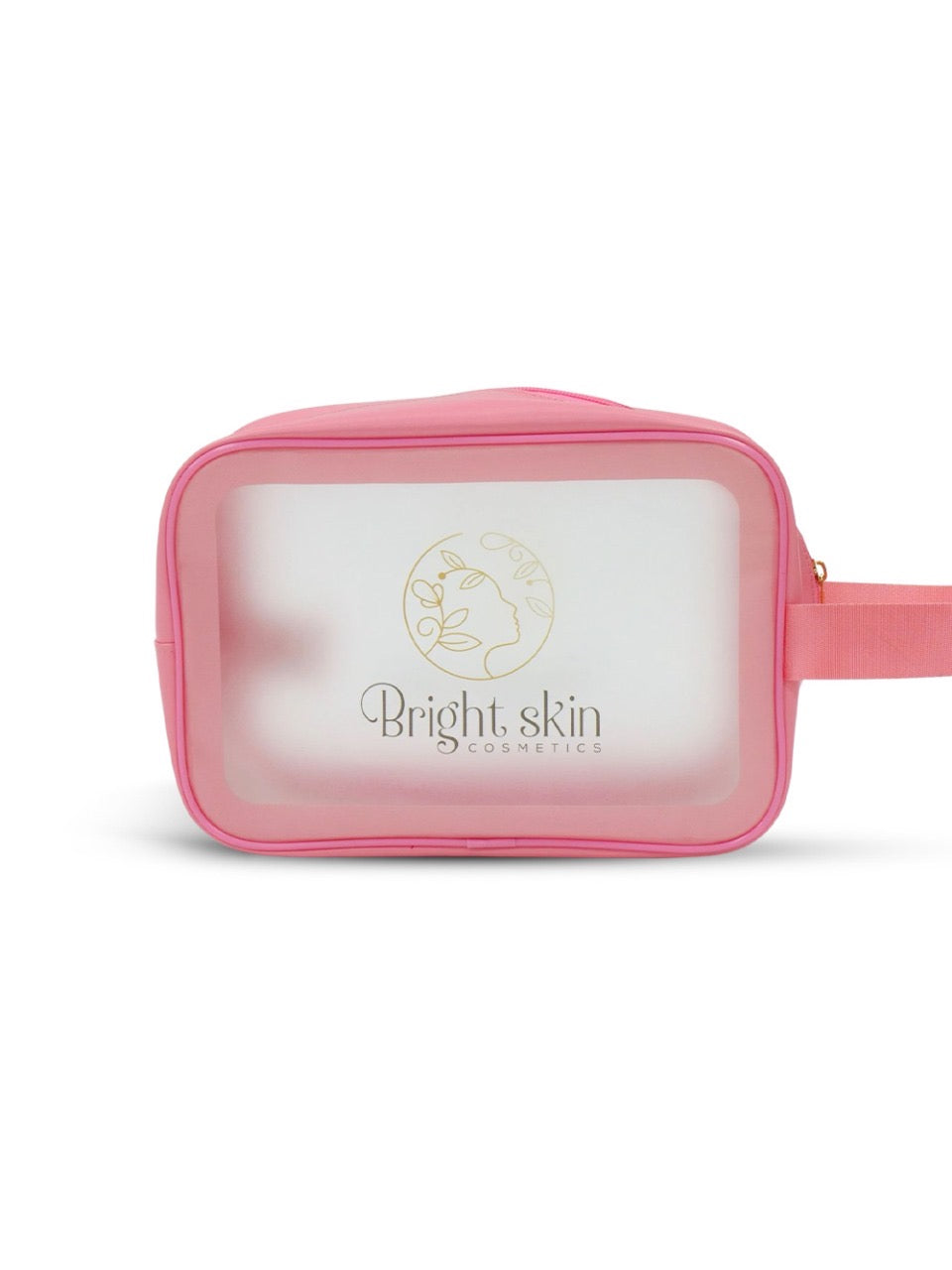 Trousse de toilette rose transparente lumineuse
