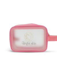 Trousse de toilette rose transparente lumineuse