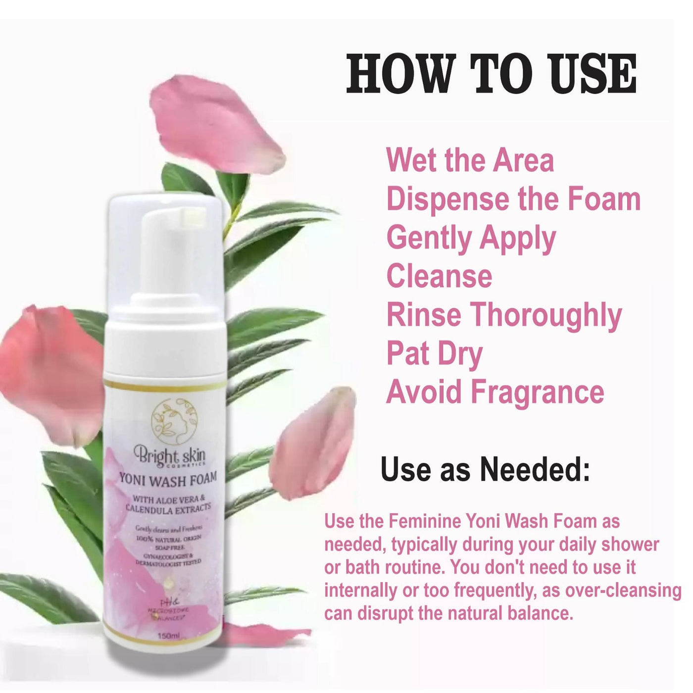 Bright skin yoni wash