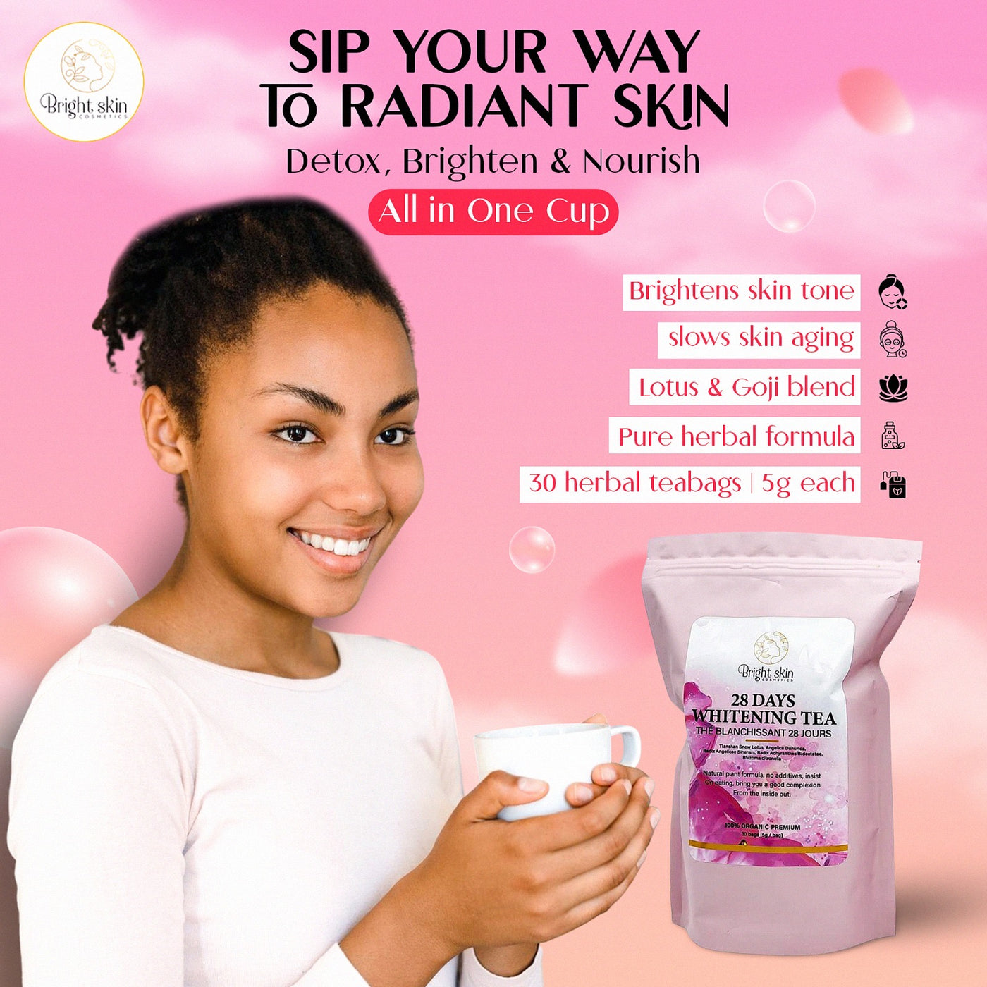 Bright Skin Whitening Tea